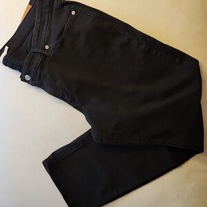 Levis 414 Women's Classic Fit Straight Leg Black Denim Jeans (18 W)